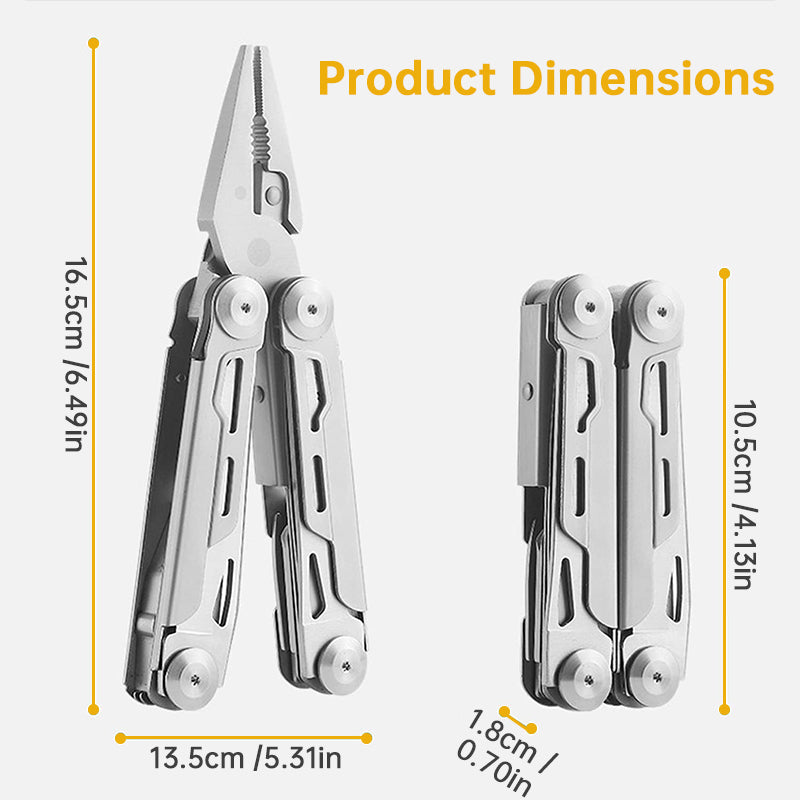 12-in-1 Multitool Pliers with Professional Survival Gear, for Camping, Hunting, Fishing | Perfect Gifts for Men