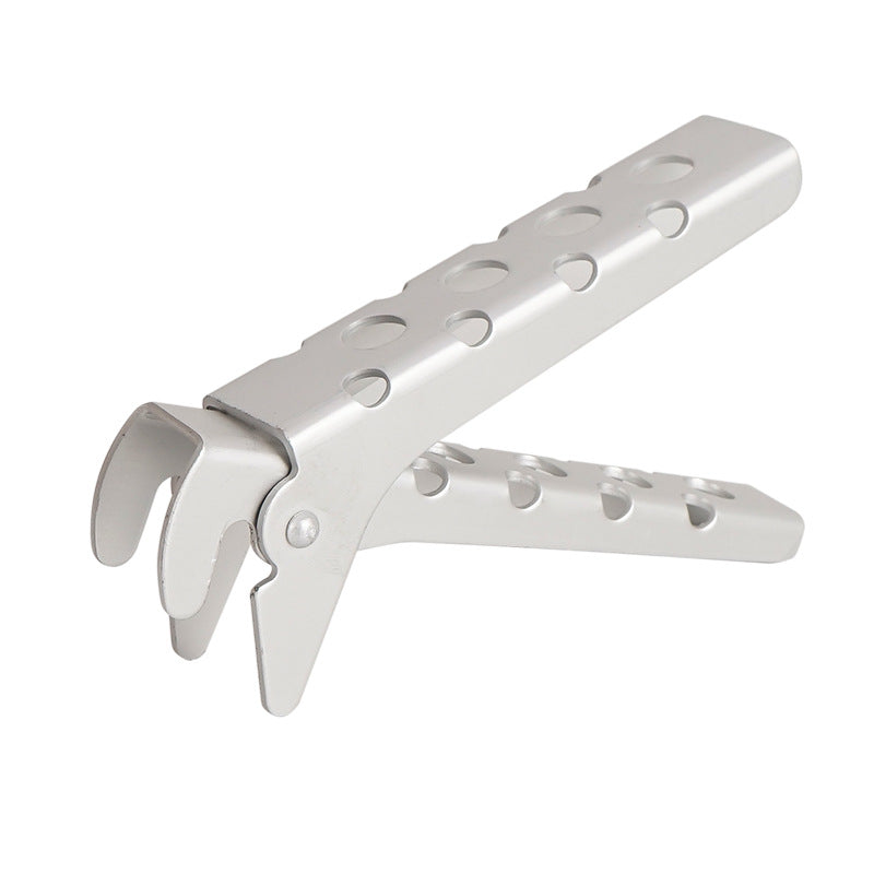 Anti scald pot clamp aluminum alloy perforated pot clamp outdoor portable hand clamp picnic barbecue kitchen tool pot handle